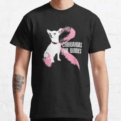 Chihuahuas For Boobies Breast Cancer Awareness Classic T-Shirt RB2812 product Offical Breast Cancer Merch