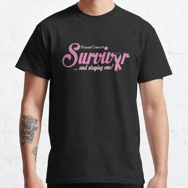 Survivor And Staying One Breast Cancer Awareness Classic T-Shirt RB2812 product Offical Breast Cancer Merch