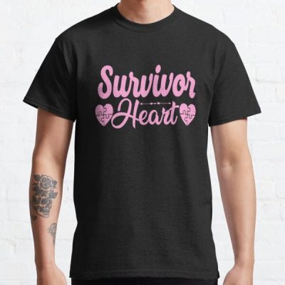 Survivor heart Breast Cancer Awareness Classic T-Shirt RB2812 product Offical Breast Cancer Merch