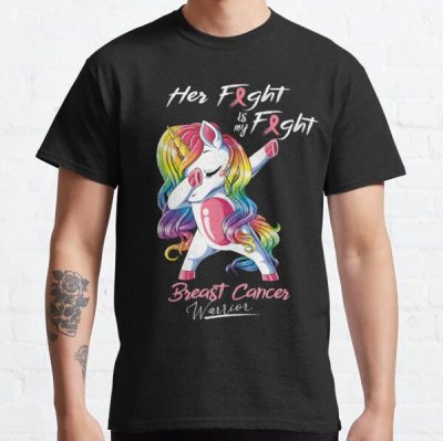 Her Fight is My Fight Breast Cancer Warrior Classic T-Shirt RB2812 product Offical Breast Cancer Merch
