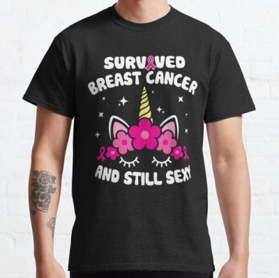 Survived Breast Cancer And Still Sexy Quote Unicorn Face Classic T-Shirt RB2812 product Offical Breast Cancer Merch