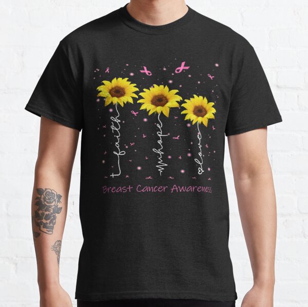 Sunflower Faith Hope Love Breast Cancer Awareness Classic T-Shirt RB2812 product Offical Breast Cancer Merch