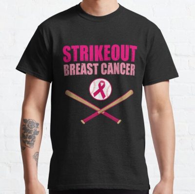 Strike Out Breast Cancer Baseball Fighters Awareness Men Women Classic T-Shirt RB2812 product Offical Breast Cancer Merch