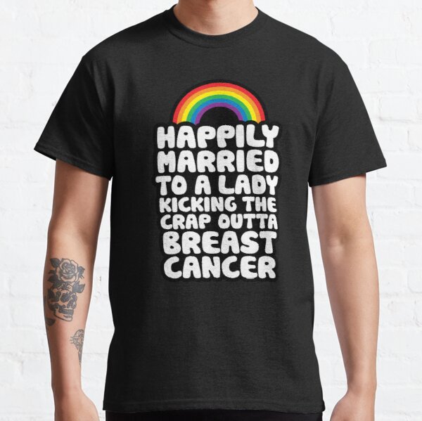 Breast Cancer Gay Lesbian Wife Support | Pride Rainbow Classic T-Shirt RB2812 product Offical Breast Cancer Merch