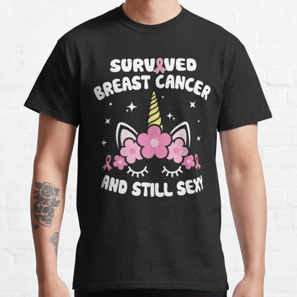 Survived Breast Cancer And Still Sexy Quote Unicorn Face Classic T-Shirt RB2812 product Offical Breast Cancer Merch