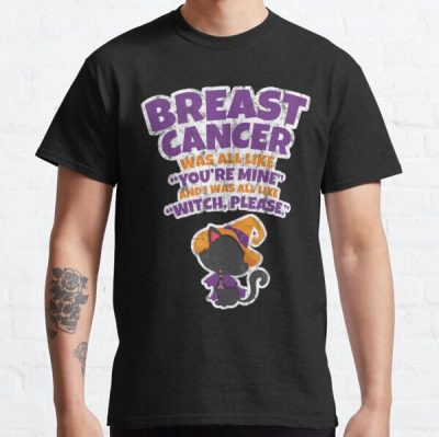 Breast Cancer Witch Please Cute Black Cat Halloween Classic T-Shirt RB2812 product Offical Breast Cancer Merch