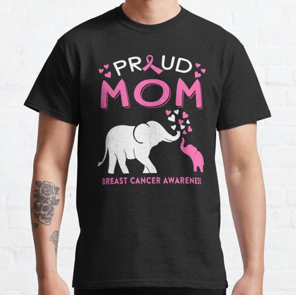 Proud Mom Of A Breast Cancer Awareness Classic T-Shirt RB2812 product Offical Breast Cancer Merch