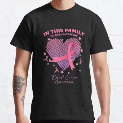 No one fights alone Breast Cancer  Classic T-Shirt RB2812 product Offical Breast Cancer Merch