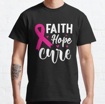 Faith Hope Cure Breast Cancer Awareness Classic T-Shirt RB2812 product Offical Breast Cancer Merch