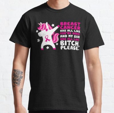 Breast Cancer My Son Support Quote Unicorn Classic T-Shirt RB2812 product Offical Breast Cancer Merch