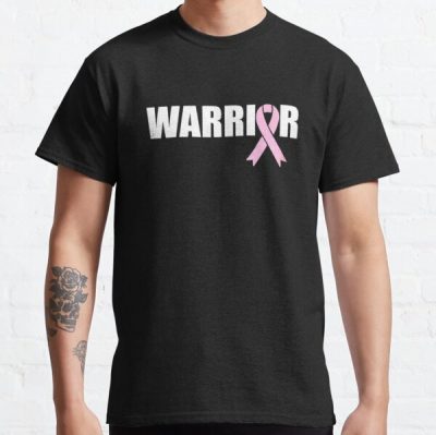 Womens Breast Cancer Warrior T-Shirt - World Cancer Day Pink Ribbon Classic T-Shirt RB2812 product Offical Breast Cancer Merch