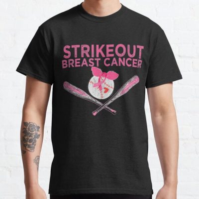 Strike Out Fight Breast Cancer Awareness fighters No One Fights Alone Warrior     Classic T-Shirt RB2812 product Offical Breast Cancer Merch