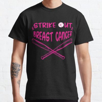 Strike Out Breast Cancer Awareness Softball 2 for woman,girls,granma,mother,daughter,gift   T Classic T-Shirt RB2812 product Offical Breast Cancer Merch