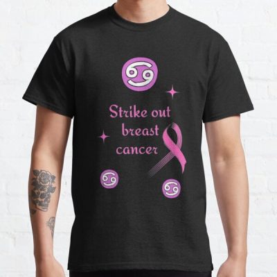 In October We wear pink strike out breast cancer, Awareness Softball Mom Women Gift    Classic T-Shirt RB2812 product Offical Breast Cancer Merch