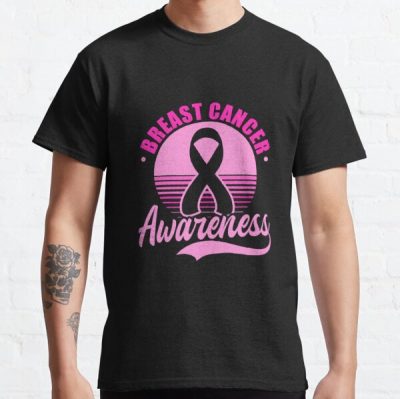 Vintage Retro Sunset Breast Cancer Classic T-Shirt RB2812 product Offical Breast Cancer Merch