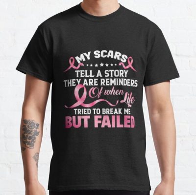 My Scars Tell A Story Breast Cancer Classic T-Shirt RB2812 product Offical Breast Cancer Merch