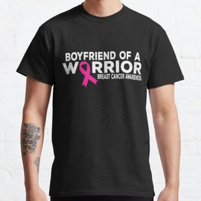 boyfriendof a warrior breast cancer awareness Classic T-Shirt RB2812 product Offical Breast Cancer Merch