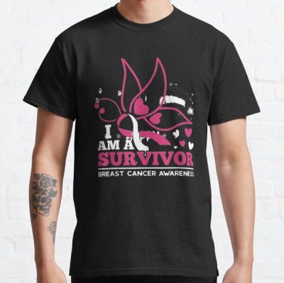 i am a survivor october breast cancer pink Classic T-Shirt RB2812 product Offical Breast Cancer Merch