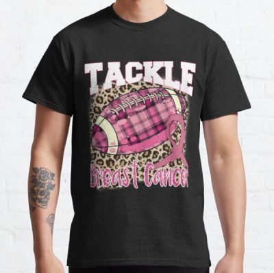 Tackle Breast Cancer Awareness Pink Ribbon Leopard Football Classic T-Shirt RB2812 product Offical Breast Cancer Merch