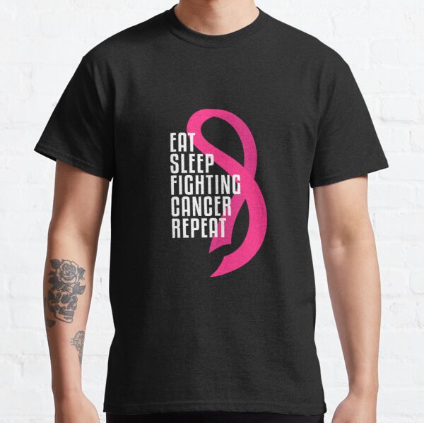Eat Sleep Fighting Breast Cancer Classic T-Shirt RB2812 product Offical Breast Cancer Merch