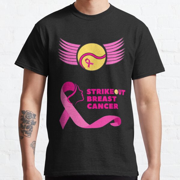 In October We wear pink strike out breast cancer, Awareness Softball Mom Women Gift Classic T-Shirt RB2812 product Offical Breast Cancer Merch