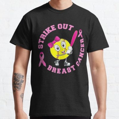 Strike Out Breast Cancer Awareness Baseball Pink Ribbon     Classic T-Shirt RB2812 product Offical Breast Cancer Merch