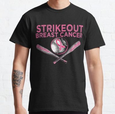 Strike Out Fight Breast Cancer Awareness fighters No One Fights Alone Warrior    Classic T-Shirt RB2812 product Offical Breast Cancer Merch