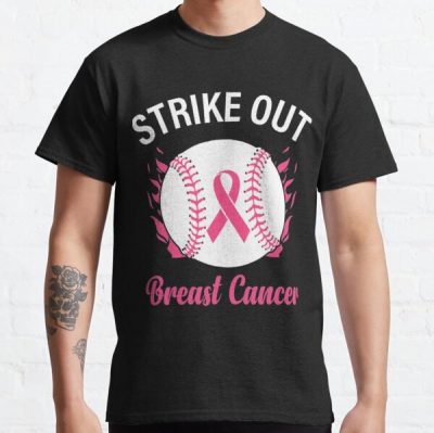 Strike out baseball breast cancer awareness   Classic T-Shirt RB2812 product Offical Breast Cancer Merch