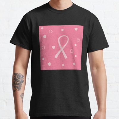 Breast Cancer Awareness Month Half Pattern Pink Ribbon Gift  Classic T-Shirt RB2812 product Offical Breast Cancer Merch