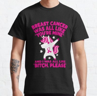 Breast Cancer Bitch Please Quote Funny Unicorn Classic T-Shirt RB2812 product Offical Breast Cancer Merch