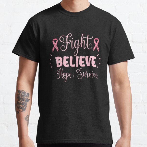 Fight Believe Hope Survive Breast Cancer Awareness Classic T-Shirt RB2812 product Offical Breast Cancer Merch