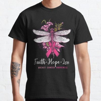 Dragonfly Faith Hope Love Breast Cancer Awareness Classic T-Shirt RB2812 product Offical Breast Cancer Merch