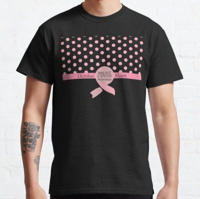 October Breast Cancer Awareness Polkadot Classic T-Shirt RB2812 product Offical Breast Cancer Merch