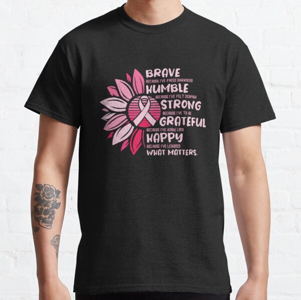 Brave Humble Strong Breast Cancer Awareness Classic T-Shirt RB2812 product Offical Breast Cancer Merch