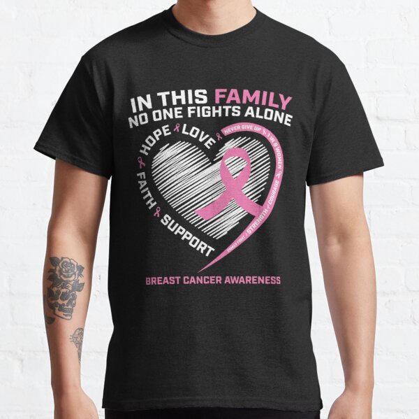 Cute Pink In This Family No One Fights Alone Breast Cancer Awareness Gifts For Women Classic T-Shirt RB2812 product Offical Breast Cancer Merch