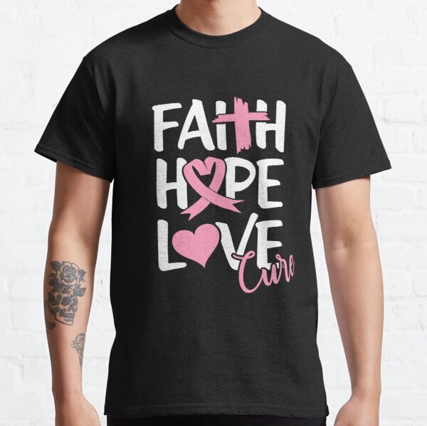 Faith Hope Love Cure Breast Cancer Awareness Classic T-Shirt RB2812 product Offical Breast Cancer Merch