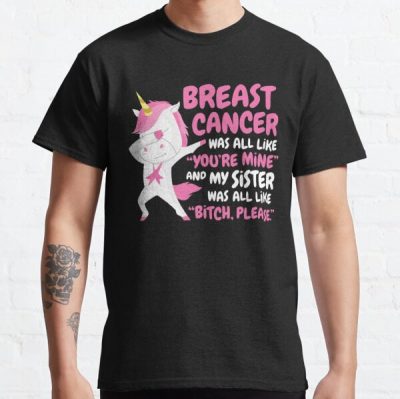  Breast Cancer Survivor My Sister Unicorn Classic T-Shirt RB2812 product Offical Breast Cancer Merch