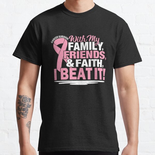 With My Family Friends Breast Cancer Awareness Classic T-Shirt RB2812 product Offical Breast Cancer Merch