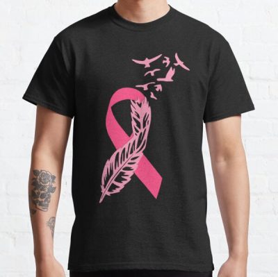 Pink Ribbon Feather Birds Breast Cancer Awareness Classic T-Shirt RB2812 product Offical Breast Cancer Merch
