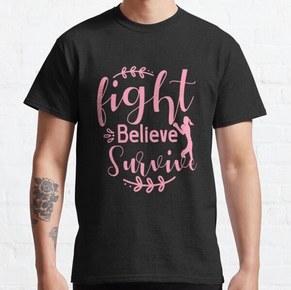 Fight Believe Survive Breast Cancer Awareness Classic T-Shirt RB2812 product Offical Breast Cancer Merch