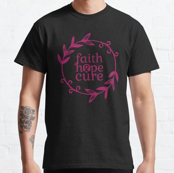 Faith Hope Cure Breast Cancer Awareness Classic T-Shirt RB2812 product Offical Breast Cancer Merch