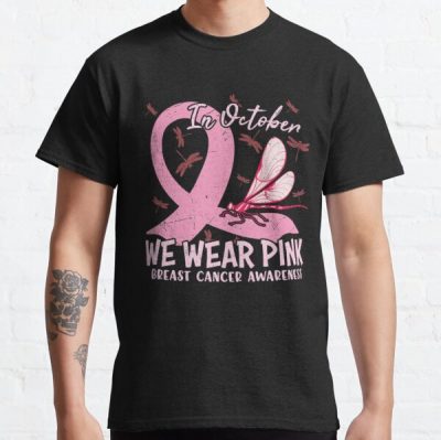In October We Wear Pink Breast Cancer Classic T-Shirt RB2812 product Offical Breast Cancer Merch