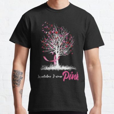 In October We Wear Pink Tree Breast Cancer Awareness  Classic T-Shirt RB2812 product Offical Breast Cancer Merch