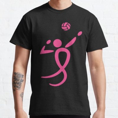 Pink Volleyball Breast Cancer Awareness Classic T-Shirt RB2812 product Offical Breast Cancer Merch