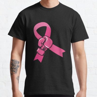 Pink Ribbon Boxing Glove Breast Cancer Awareness Classic T-Shirt RB2812 product Offical Breast Cancer Merch