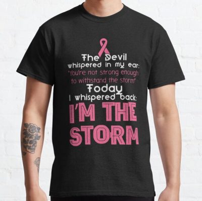 The Devil Whispered In Breast Cancer Awareness Classic T-Shirt RB2812 product Offical Breast Cancer Merch
