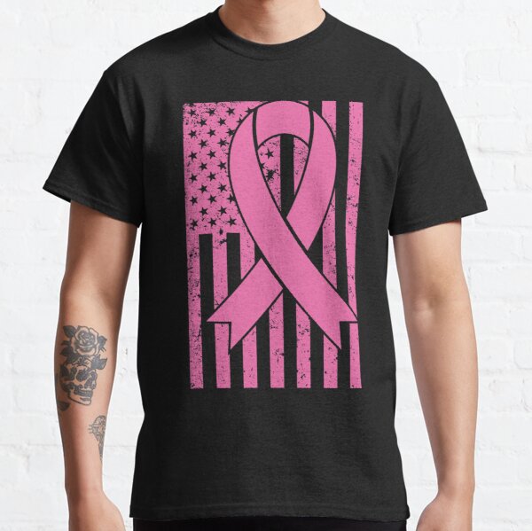 Pink Ribbon American Flag Breast Cancer Awareness Classic T-Shirt RB2812 product Offical Breast Cancer Merch