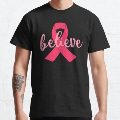 Believe Breast Cancer Awareness Classic T-Shirt RB2812 product Offical Breast Cancer Merch