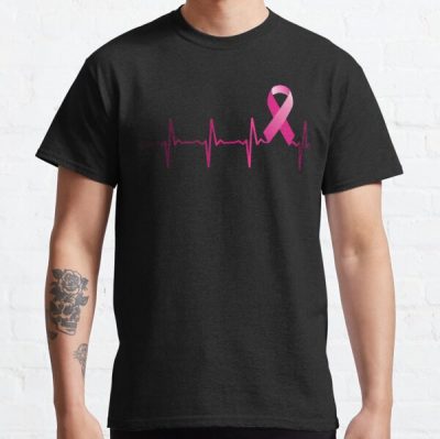 Breast Cancer Gifts Pink Ribbon Breast Cancer Awareness Heartbeat Classic T-Shirt RB2812 product Offical Breast Cancer Merch