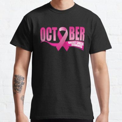 Breast Cancer Awareness Month - Breast Cancer Gifts - Pink Ribbon  Classic T-Shirt RB2812 product Offical Breast Cancer Merch